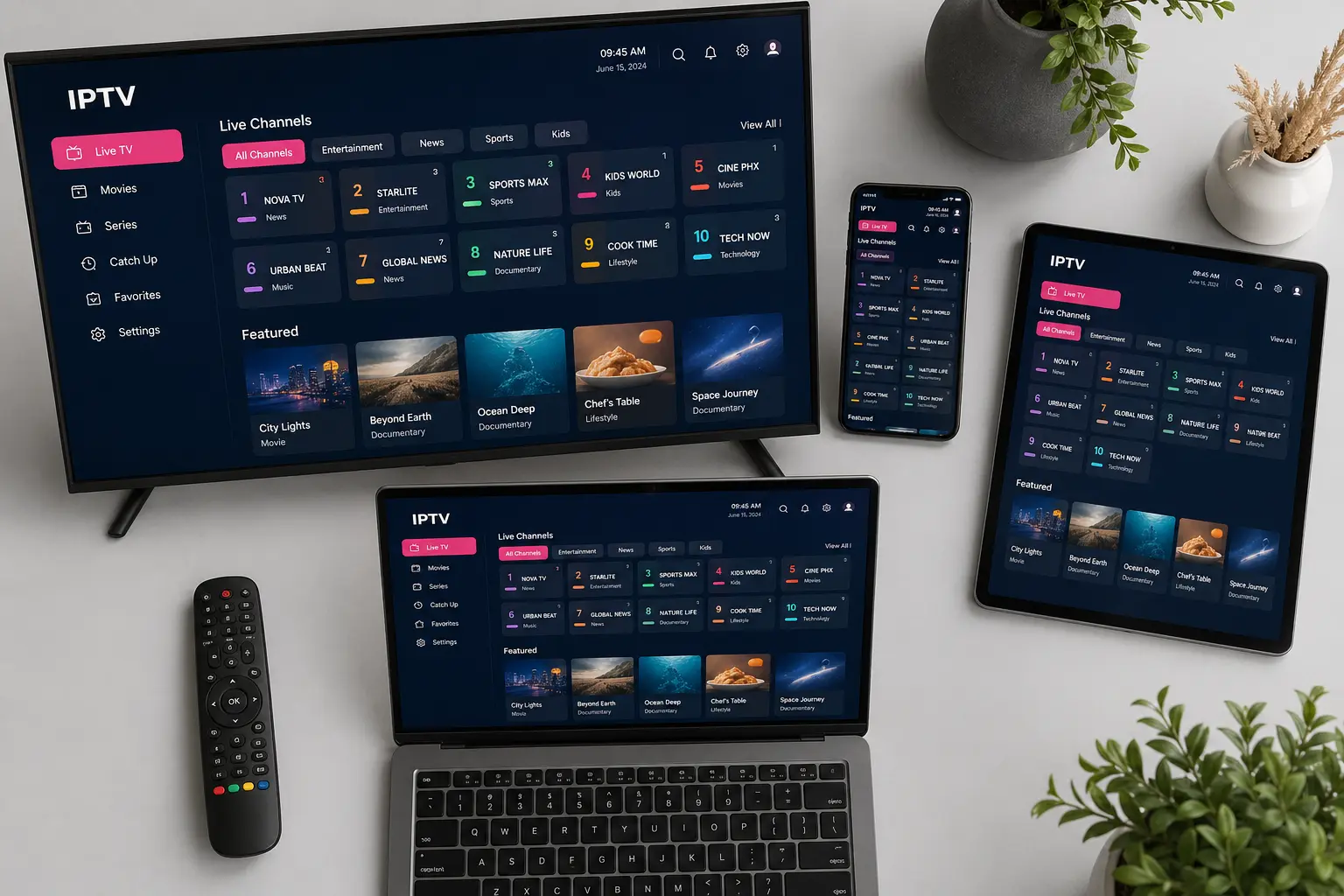 Iron TV Pro sur Smart TV, mobile, tablette